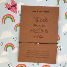 Load image into Gallery viewer, Friends Like You Are Precious And Few Heart Wish Bracelet-2-The Persnickety Co