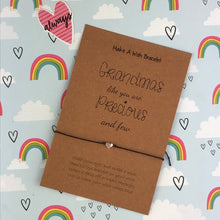Load image into Gallery viewer, Grandmas Like You Are Precious And Few Wish Bracelet-The Persnickety Co