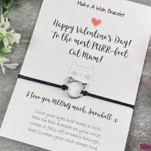 Load image into Gallery viewer, Happy Valentines Purr-Fect Cat Mum - Wish Bracelet-9-The Persnickety Co
