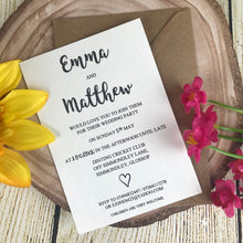 Load image into Gallery viewer, Personalised Wedding Invitation, Wedding Cards, Invitations, Party Invitations