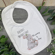 Load image into Gallery viewer, Personalised First Mothers Day Rabbit Baby Vest and Bib
