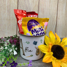 Load image into Gallery viewer, Easter Spring Bunny Initial Enamel Mug