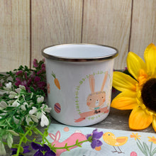 Load image into Gallery viewer, Personalised Easter Bunny Enamel Mug