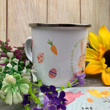 Load image into Gallery viewer, Personalised Easter Bunny Enamel Mug