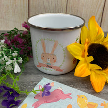 Load image into Gallery viewer, Personalised Easter Bunny Enamel Mug