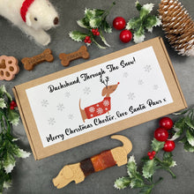 Load image into Gallery viewer, Christmas Dog Treats - Dachshund Through The Snow!