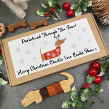 Load image into Gallery viewer, Christmas Dog Treats - Dachshund Through The Snow!