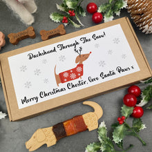 Load image into Gallery viewer, Christmas Dog Treats - Dachshund Through The Snow!