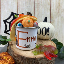 Load image into Gallery viewer, Personalised Halloween Enamel Mug-The Persnickety Co