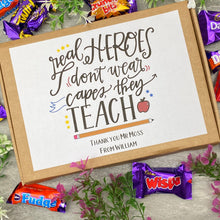 Load image into Gallery viewer, Real Heroes Don't Wear Capes, They Teach - Chocolate Heroes Box-5-The Persnickety Co