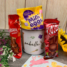 Load image into Gallery viewer, Spring Easter Bunny Initial Enamel Mug