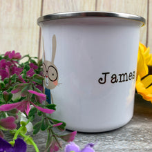 Load image into Gallery viewer, Easter Rabbits Personalised Enamel Mug