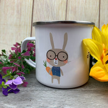 Load image into Gallery viewer, Easter Rabbits Personalised Enamel Mug