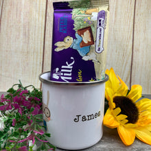 Load image into Gallery viewer, Easter Rabbits Personalised Enamel Mug