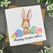 Load image into Gallery viewer, Personalised Cute Easter Bunny Card-The Persnickety Co