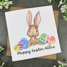 Load image into Gallery viewer, Personalised Cute Easter Bunny Card