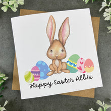 Load image into Gallery viewer, Personalised Cute Easter Bunny Card