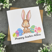 Load image into Gallery viewer, Personalised Cute Easter Bunny Card