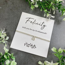 Load image into Gallery viewer, Will You Be My... Initial Beaded Bracelet-3-The Persnickety Co