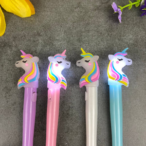 Cute Light Up Unicorn Pen