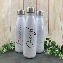 Load image into Gallery viewer, Personalised White Water Bottle