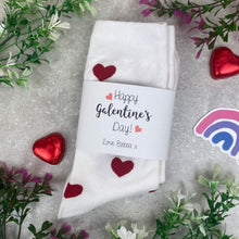 Load image into Gallery viewer, Happy Galentines Day- Heart Socks