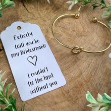 Load image into Gallery viewer, Will You Be My Bridesmaid Knot Bangle-8-The Persnickety Co