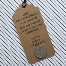 Load image into Gallery viewer, Lucky Sixpence Gift Tag For Dad-3-The Persnickety Co