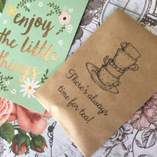 Load image into Gallery viewer, There's Always Time For Tea Mini Kraft Envelope with Tea Bag-2-The Persnickety Co