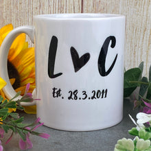 Load image into Gallery viewer, Personalised Couples Initial Mug