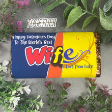 Load image into Gallery viewer, Personalised Best Wife Valentine's Chocolate Bar
