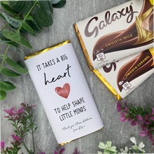 Load image into Gallery viewer, 'It Takes A Big Heart To Help Shape Little Minds' Personalised Teacher Chocolate Bar