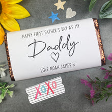 Load image into Gallery viewer, Happy First Father's Day Personalised Chocolate Bar-The Persnickety Co