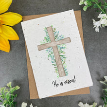 Load image into Gallery viewer, Easter Watercolour Cross Plantable Seed Card-The Persnickety Co