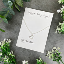 Load image into Gallery viewer, Dainty Heart Necklace - Happy Birthday