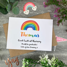 Load image into Gallery viewer, Good Luck At Nursery Rainbow Card-3-The Persnickety Co