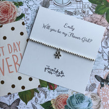 Load image into Gallery viewer, Beaded Charm Bracelet - Will You Be My Flower Girl?-8-The Persnickety Co