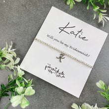 Load image into Gallery viewer, Bridesmaid Initial Beaded Bracelet-5-The Persnickety Co