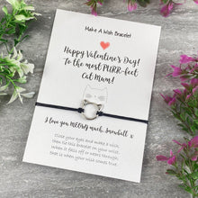 Load image into Gallery viewer, Happy Valentines Purr-Fect Cat Mum - Wish Bracelet-4-The Persnickety Co
