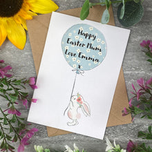 Load image into Gallery viewer, Happy Easter Balloon Rabbit Card