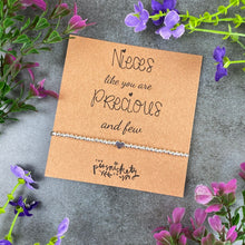 Load image into Gallery viewer, Nieces Like You Are Precious And Few Beaded Bracelet-2-The Persnickety Co