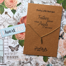 Load image into Gallery viewer, Feathers Appear When Angels Are Near Necklace-4-The Persnickety Co