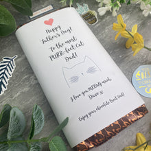 Load image into Gallery viewer, Purrfect Cat Dad Father's Day Chocolate Bar