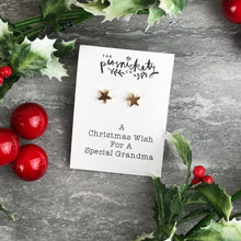Load image into Gallery viewer, A Christmas Wish For A Special Grandma - Star Earrings-5-The Persnickety Co