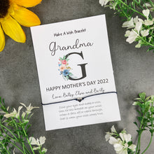 Load image into Gallery viewer, Happy Mother's Day Grandma - Personalised Wish Bracelet For Grandma