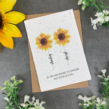 Load image into Gallery viewer, Personalised Sunflowers - Mother's Day Plantable Card
