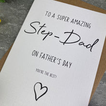 Load image into Gallery viewer, Super Amazing Step-Dad Father's Day Card