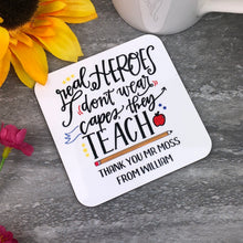 Load image into Gallery viewer, Personalised Teacher Coaster