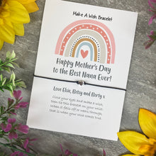 Load image into Gallery viewer, Happy Mother's Day To The Best Nana Ever Wish Bracelet