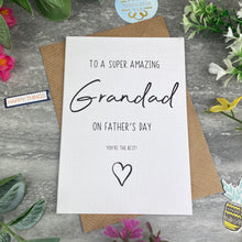 Load image into Gallery viewer, Super Amazing Grandad Father's Day Card
